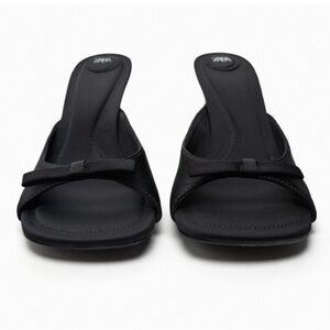 Zara Heeled Mules with Bow